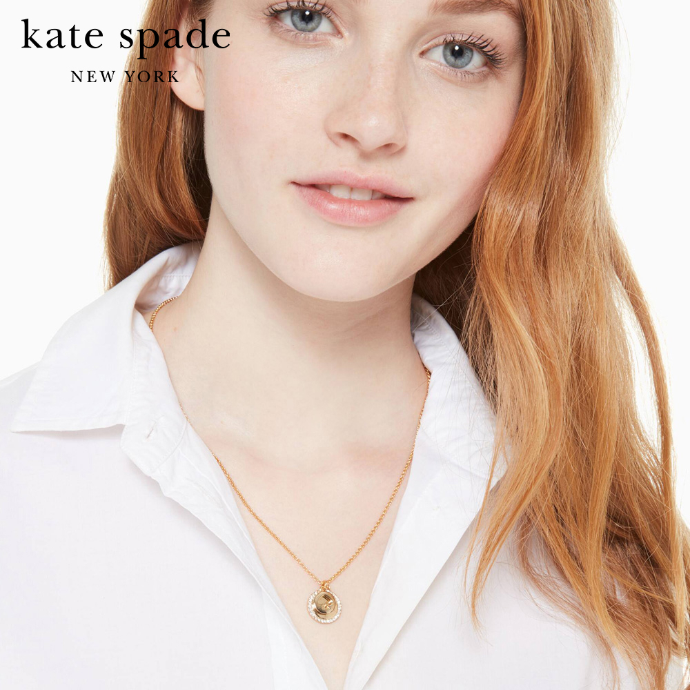 KATE SPADE NEW YORK SPOT THE SPADE PAVE CHARM PENDANT O0RU2606 สร้อยคอ
