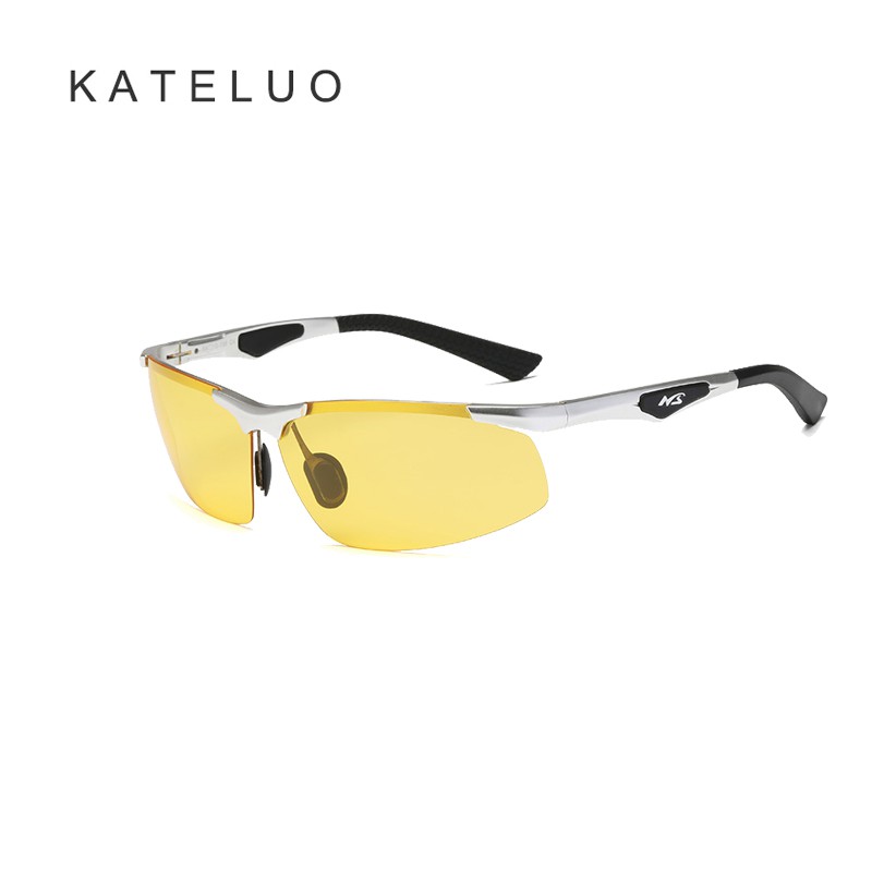 Kateluo 3009 แว่นตากันแดดเลนส์ Polarized มองเห็นที่มืดสําหรับผู้ชายเหมาะกับการขับขี่