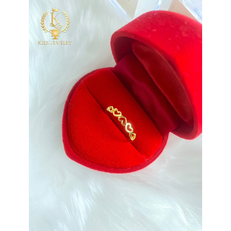 (Keen Jewelry) ❗️งานสั่งทำ มีหลายแบบ แหวนทองแท้ 9K 37.5% ประดับเพชร cz เกรดดีที่สุด