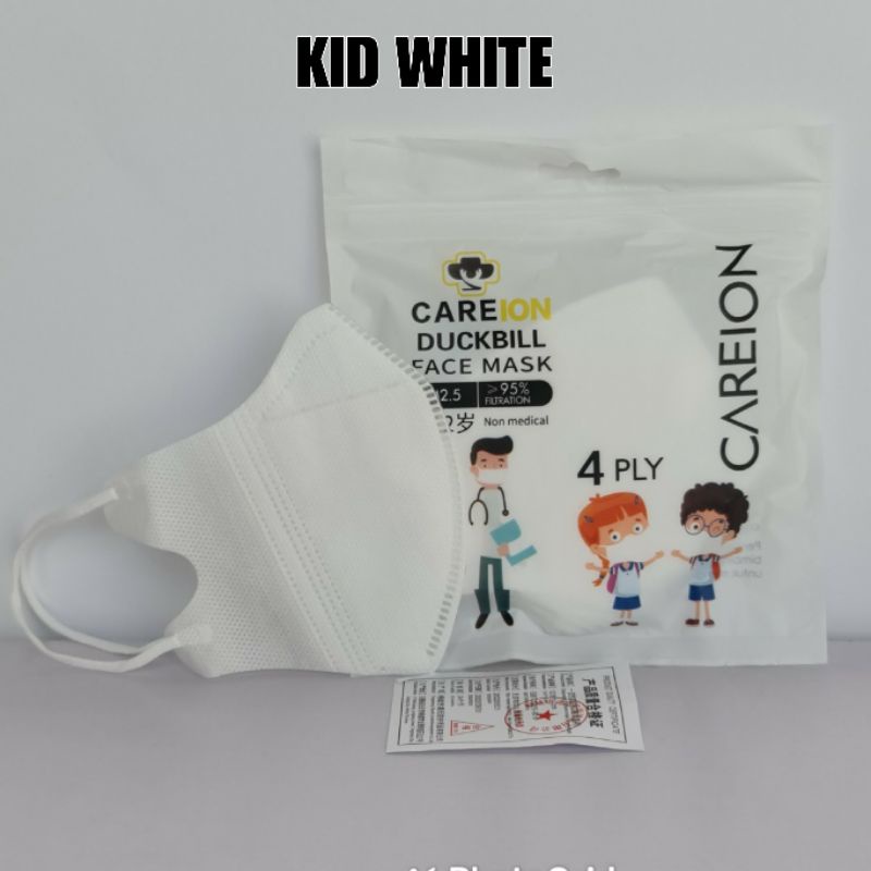 Kids 4-12Y 3D V-Mask Duckbill Earloop 10 ชิ้น