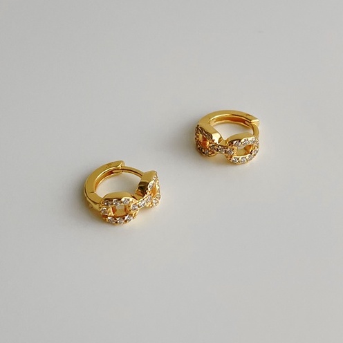 LAC.COLLECTION - Baby Mia Diamond Hoop Earrings ต่างหูห่วงเพชรจิ๋ว
