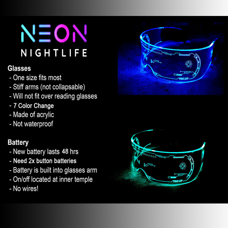 LED แว่นตา 7 สี อุปกรณ์ปาร์ตี้