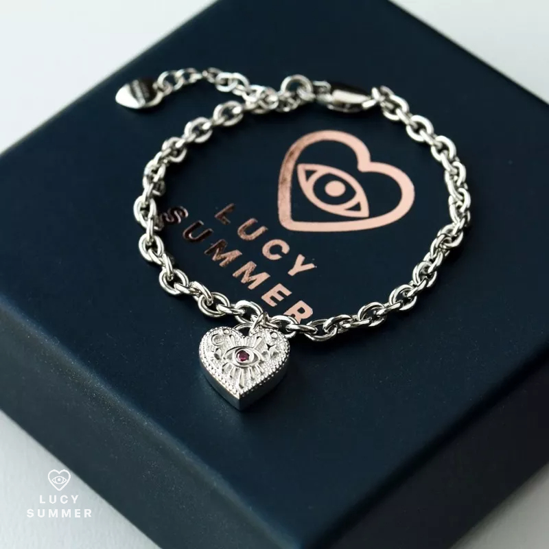 LUCY SUMMER LUNA LOVE Bracelet (สร้อยข้อมือเงินแท้ พร้อมจี้หัวใจรุ่น ลูน่า เลิฟ) Silver 925