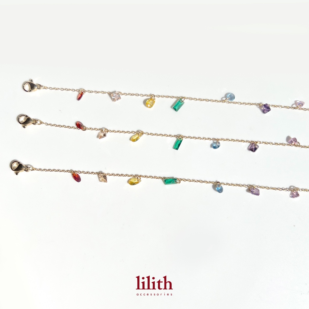 Lilith - Candy  crystal Bracelet สร้อยข้อมือ stainless ลูกปัด คริสตรัล