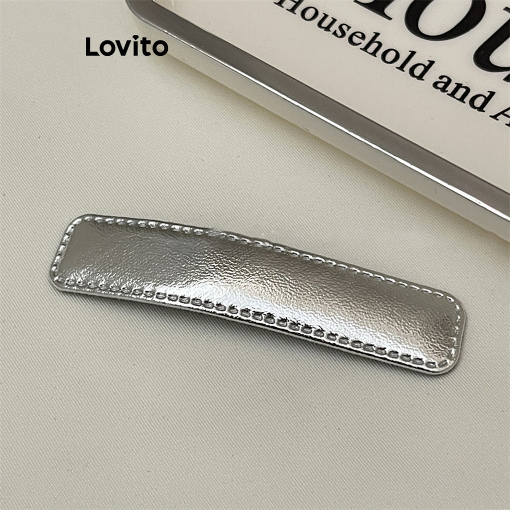 Lovito ที่คาดผมโลหะ เนื้อเรียบ ลําลอง สําหรับผู้หญิง LFA16215