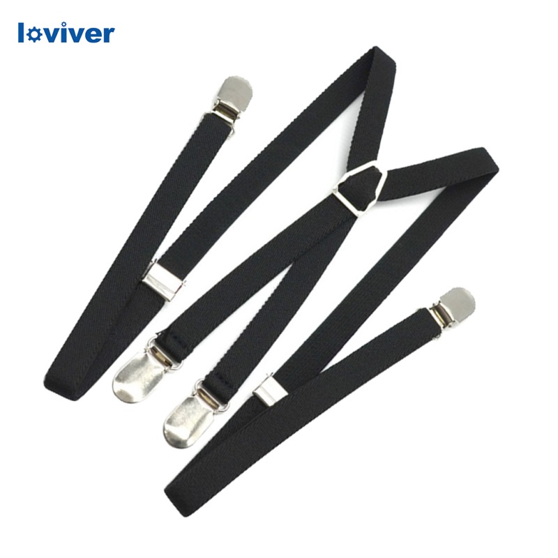 Loviver เอี๊ยมกางเกง ทรงตรง ปรับได้ สีดํา สําหรับผู้ชาย