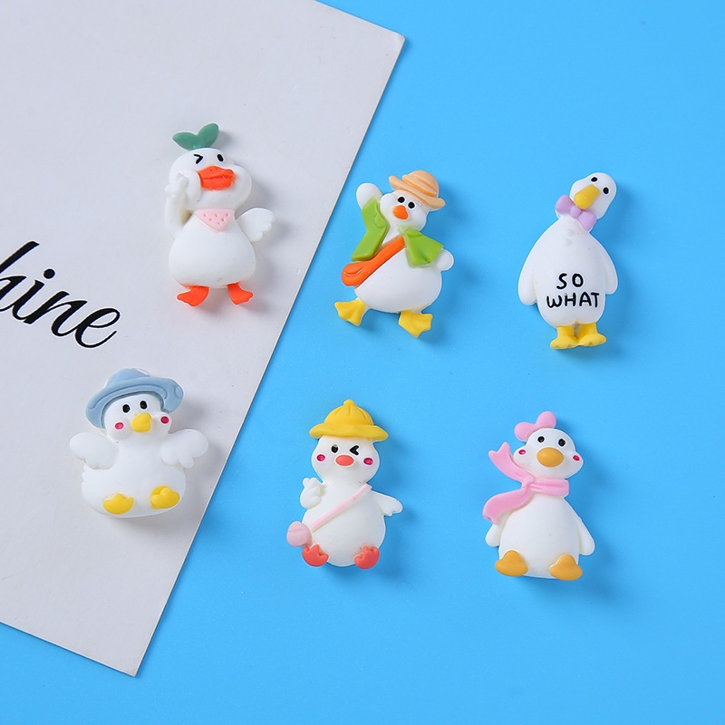 [MEET] เครื่องประดับเรซิ่น รูปเป็ดน่ารัก แฮนด์เมด DIY 1 ชิ้น ต่อถุง