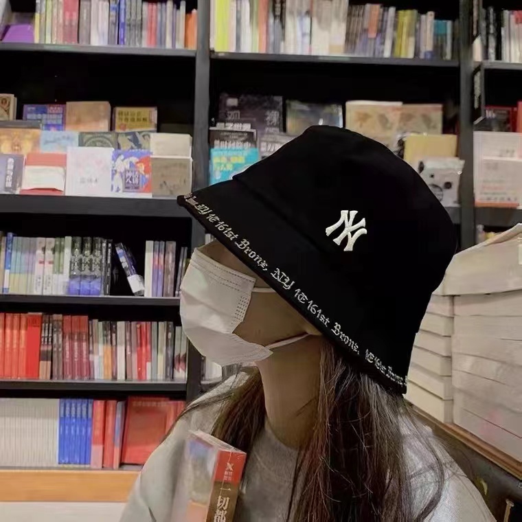 MLB NY หมวกบักเก็ตเเฟชั่นรุ่นใหม่ปักลายอักษรรอบหมวก BUCKET HAT