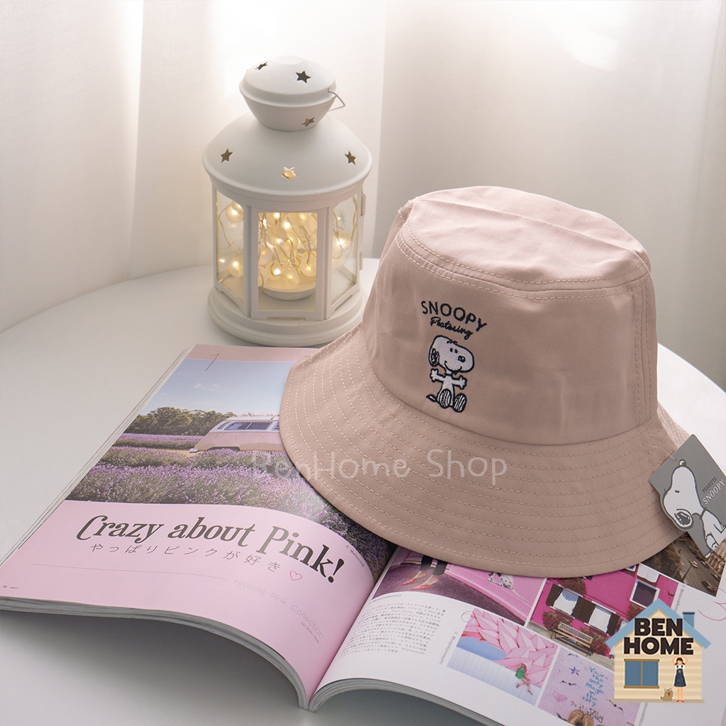 MOSHI MOSHI หมวกบักเก็ตปักลาย Snoopy (พร้อมส่ง)