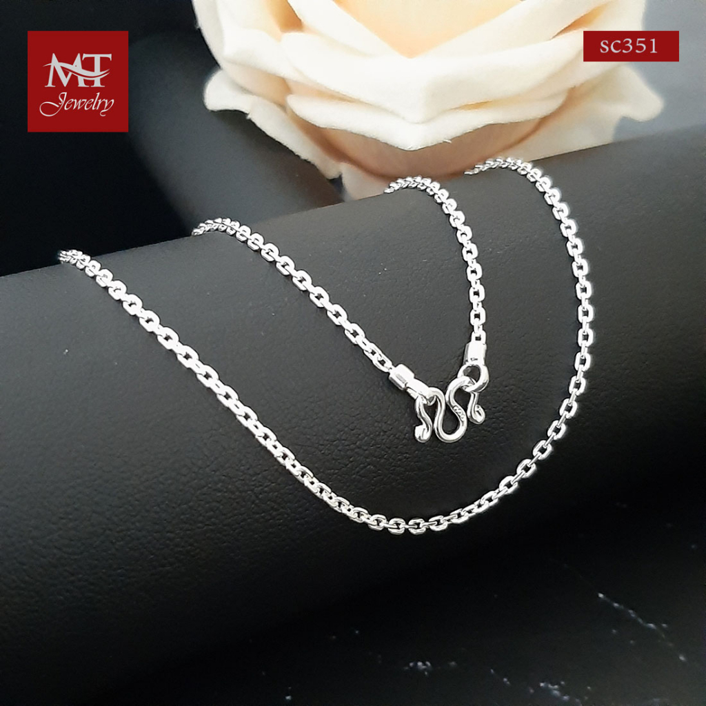 MT สร้อยคอเงินแท้ สำหรับเด็ก ยาว 14 นิ้ว เด็กเล็ก สร้อยเด็กเงินแท้ Silver Children Chain (sccmix1)  MT Jewelry มณีธารา