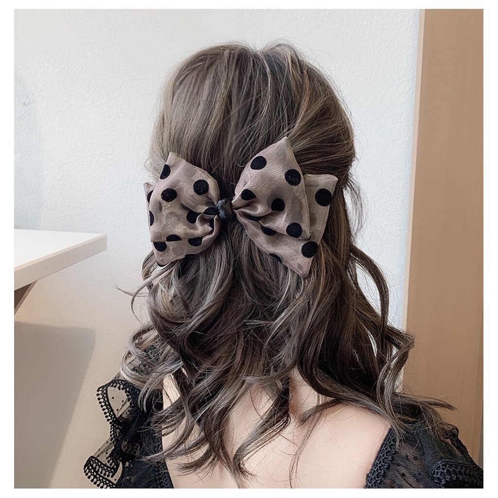 MYPINK  ยางรัดผม โบว์ผูกผมเรียบง่าย สีสุภาพ โบว์ฟู ไม่กินผม