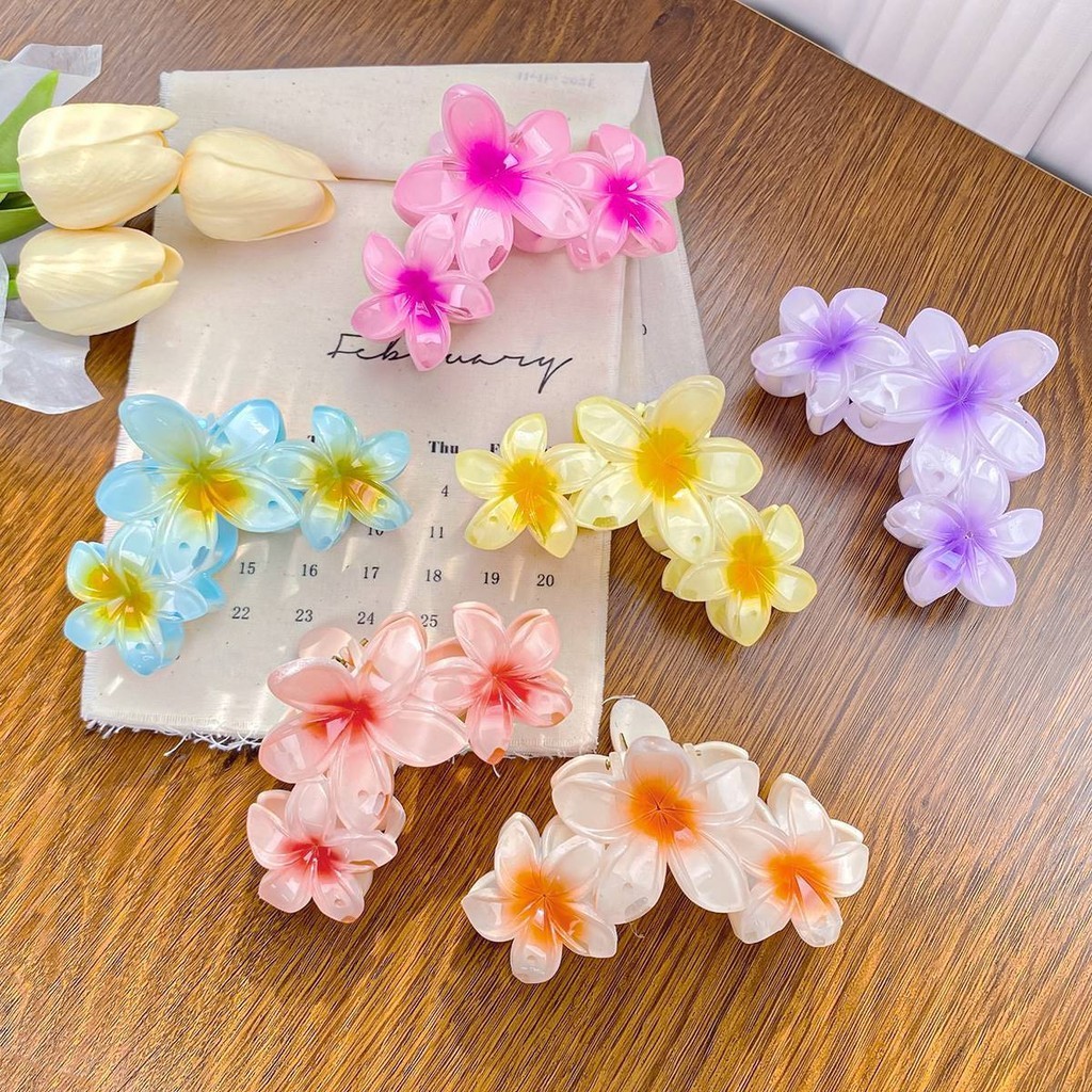 [Magpie] กิ๊บติดผม ลายดอกไม้ ขนาดใหญ่ 11 ซม. สีแคนดี้ เครื่องประดับผม สําหรับวันหยุดริมทะเล