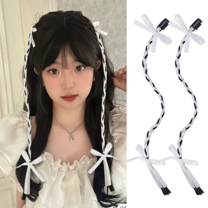 [Marvelous] กิ๊บติดผมหางม้า ริบบิ้นถักเปีย แฮนด์เมด Y2K สําหรับต่อยมวย