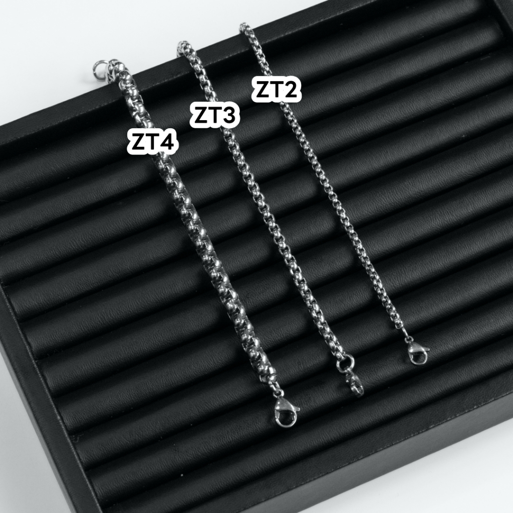 Meless | Set ZT สร้อยข้อมือสแตนเลส ลายผ่าหวาย