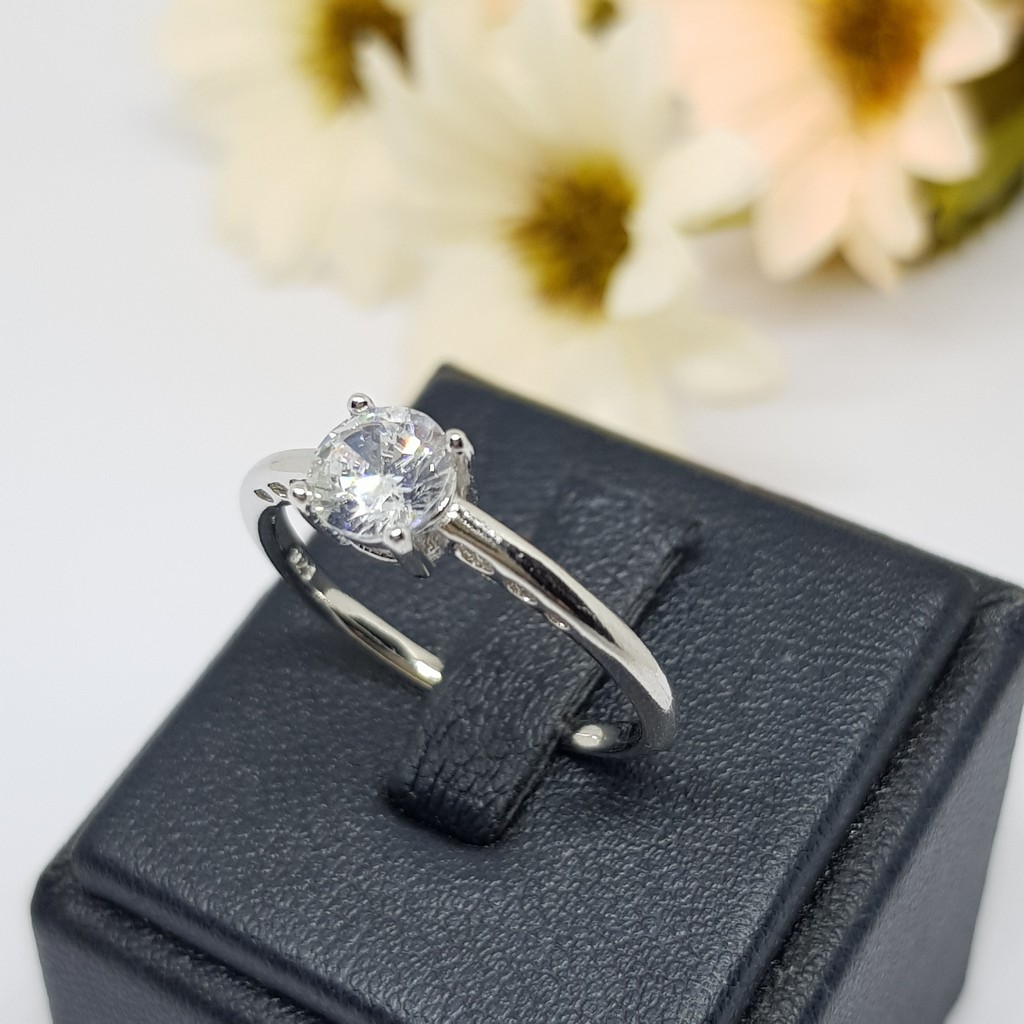 Memorine Jewelry แหวนเงินแท้ 925 ฝังเพชรสวิส (CZ) : ONLR471