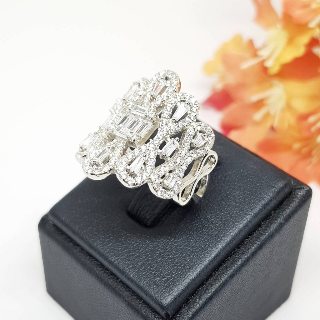 Memorine Jewelry แหวนเงินแท้ 925 ฝังเพชรสวิส (CZ) : ONLR496