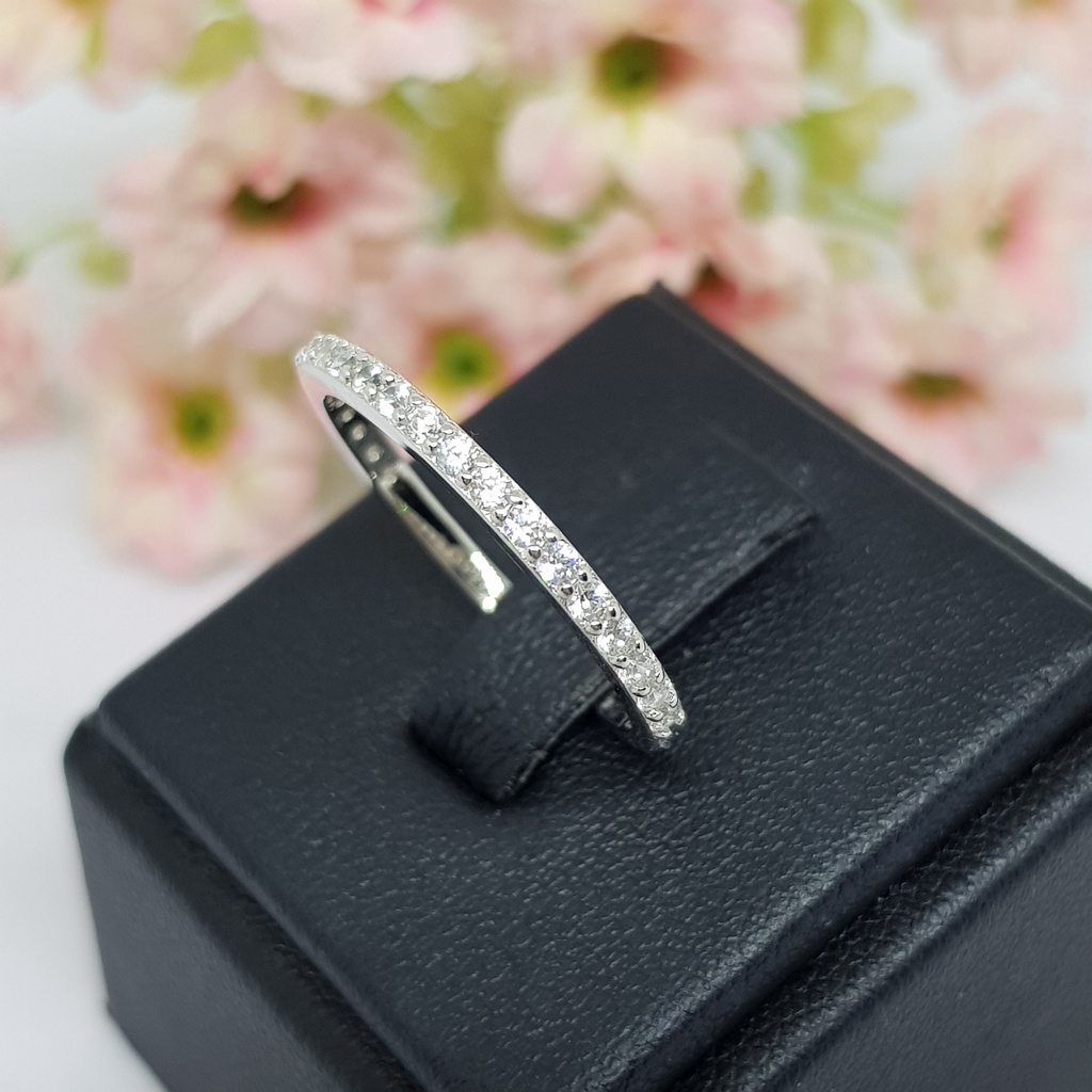 Memorine Jewelry แหวนเงินแท้ 925 ฝังเพชรสวิส (CZ) : ONLR87