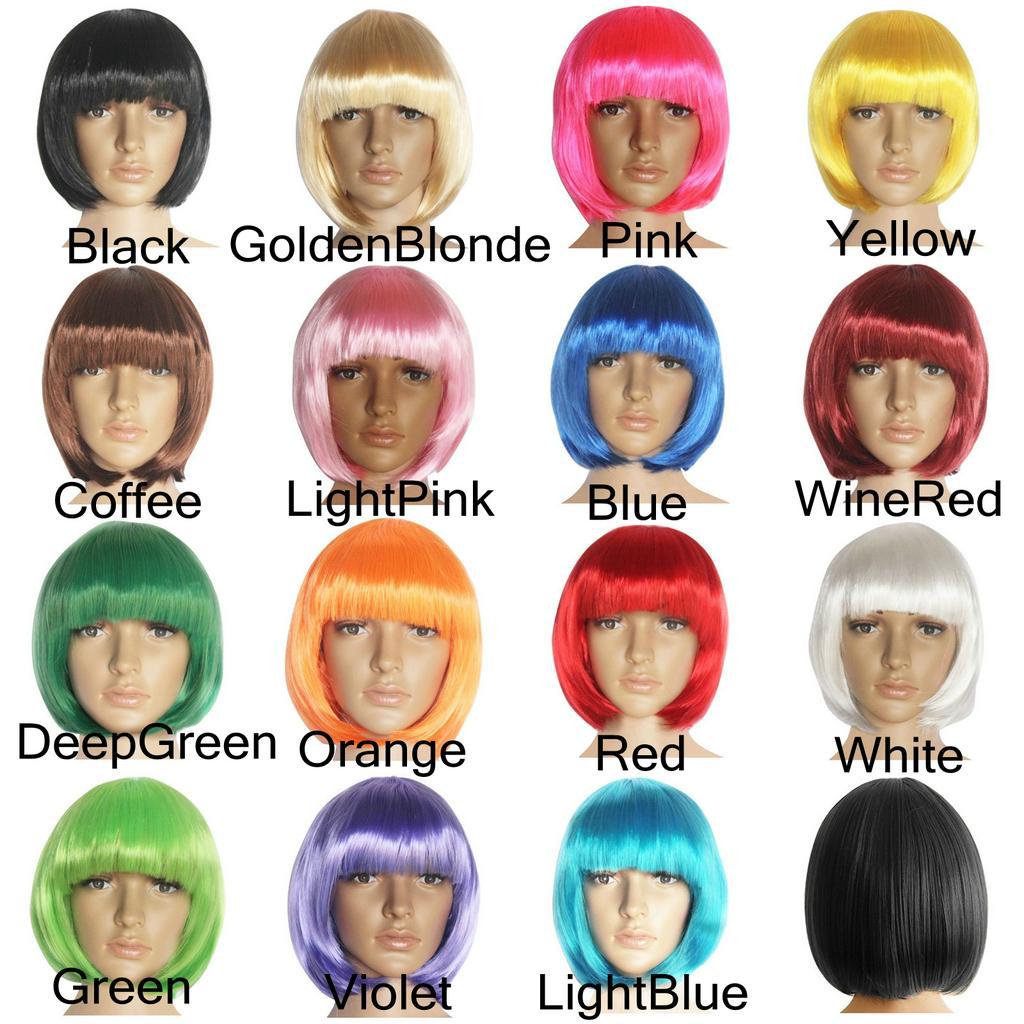 Mihan วิกผมสั้นสังเคราะห์หลากสี 14 สีสําหรับผู้หญิงและผู้ชาย