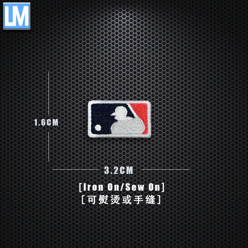 Mlb สติกเกอร์ป้ายฉลาก ทรงสี่เหลี่ยม ปักลาย สําหรับติดตกแต่งเสื้อผ้า คอมพิวเตอร์