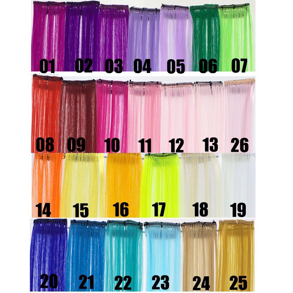 Mocho วิกผมยาวตรงสีรุ้งสําหรับเด็กผู้หญิง 50ซม.20