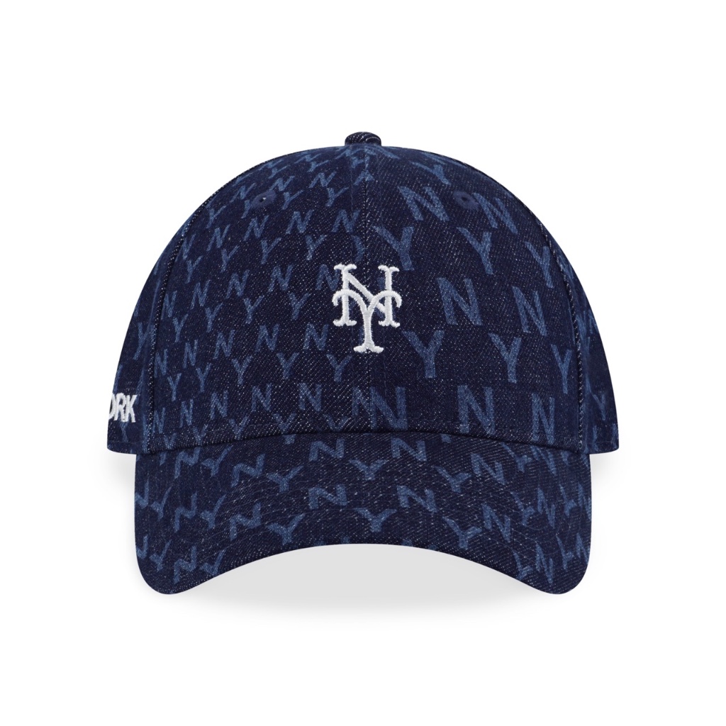 NEW YORK METS DENIM ALL-OVER MONOGRAM INDIGO DENIM 9FORTY CAP