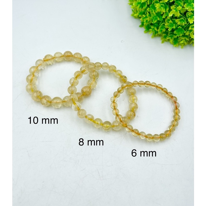 Natural Citrine Round Beaded Bracelet for men and women Yellow Citrine Quartz Bracelet available in 6 mm 8mm 10mm