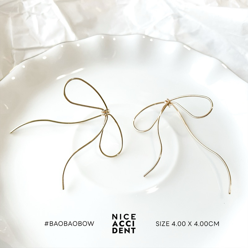 Nice Accident BAOBAO Special Design Bow Earrings | ต่างหูโบว์ดีไซน์พิเศษ งานน่ารักมาก