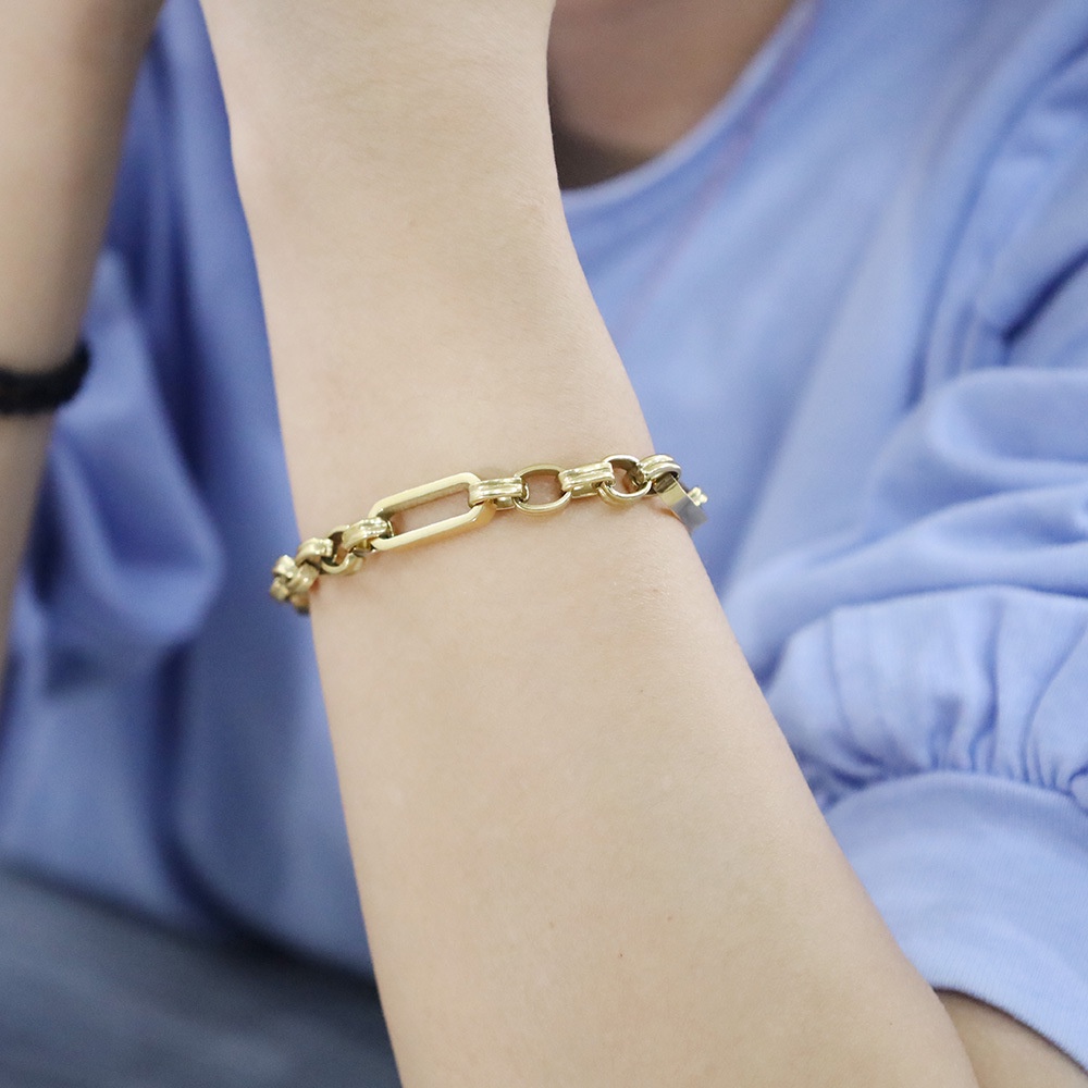 Niche สร้อยข้อมือสเตนเลส 18K ชุบสุญญากาศ สไตล์ยุโรป อเมริกัน