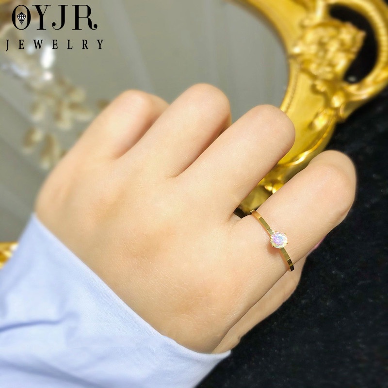 OYJR แหวนเพชรสวยๆ แหวนสแตนเลสแท้สำหรับผู้หณิง