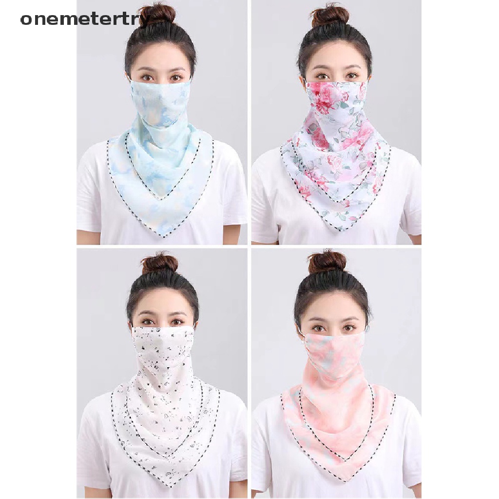 Onem หน้ากากกันแดด ผ้าชีฟอง ระบายอากาศ สําหรับผู้หญิง 1 ชิ้น