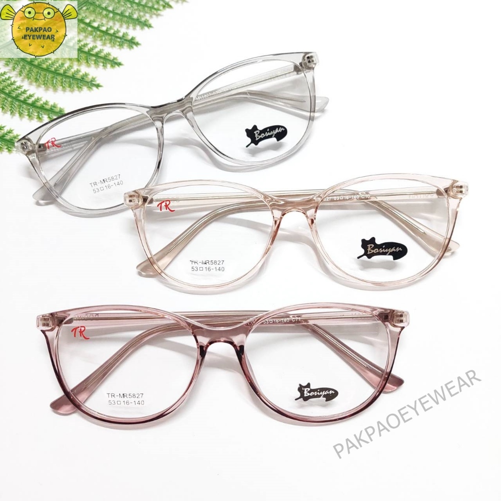 PAKPAOEYEWEAR รุ่น MR5827 BOSIYAN กรอบแว่นทรงแคทอาย แข็งแรง ทนทาน นำไปตัดเลนส์ได้จ้า