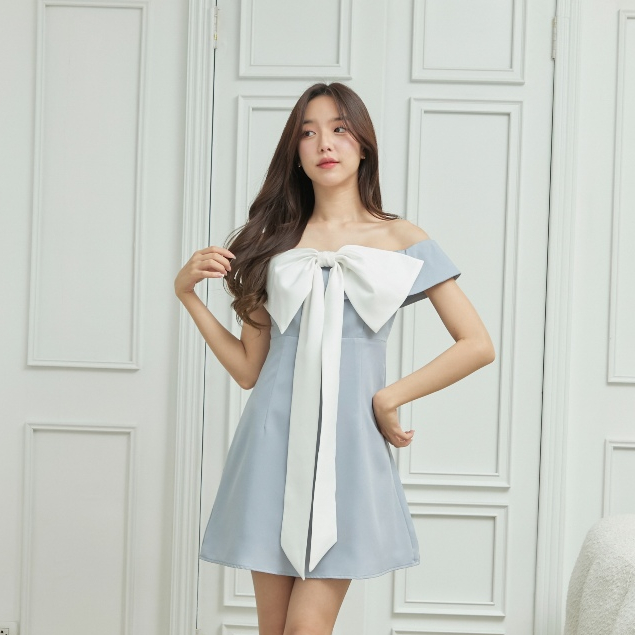 Pirunya - Bow 01 เข็มกลัดโบว์ สีขาว ประดับชุด