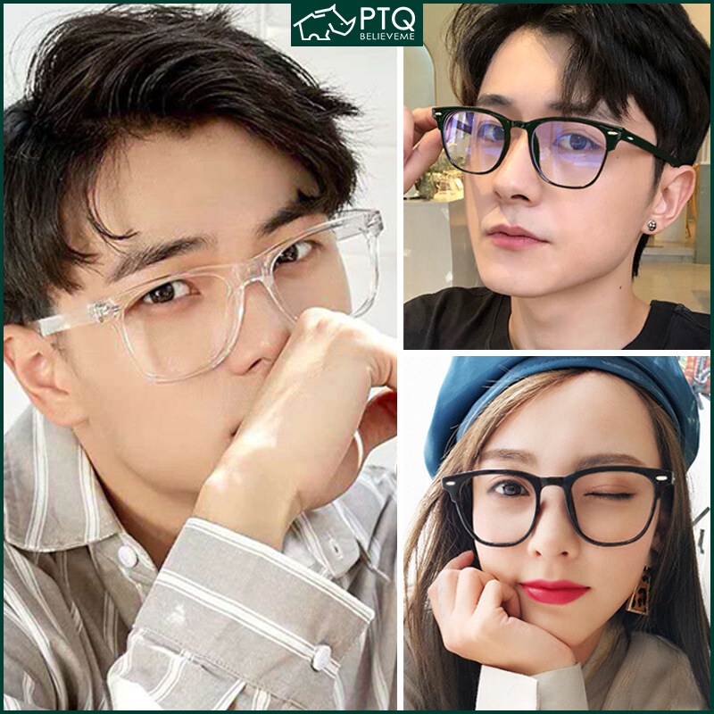 Ptq แว่นสายตาสั้น ผู้หญิง สายตาสั้น กรอบพลาสติกใส แว่นตา 0 ถึง -600 Unisex