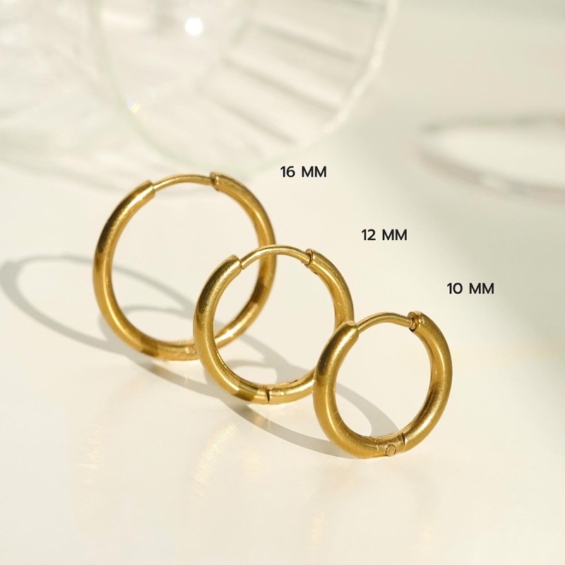 RINDA.STUDIO - Classic hoop (stainless steel) (ต่างหูห่วง)