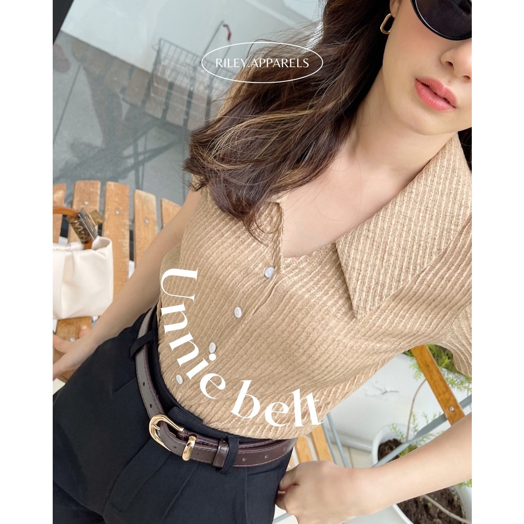 Riley.apparels - Unnie belt เข็มขัดอะไหล่ทอง