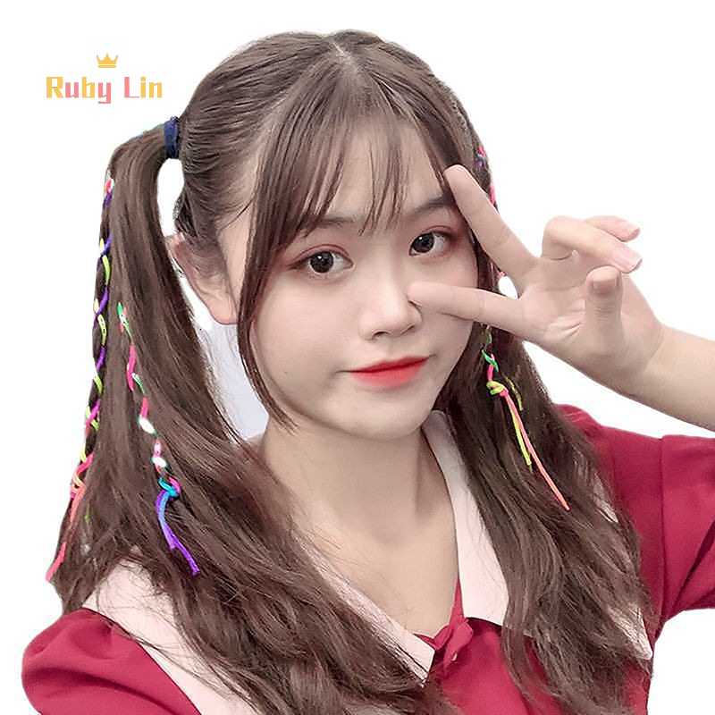 Ruby Lin เชือกถักเปียผม หลากสี 90 ซม. 32-16 ชิ้น DIY