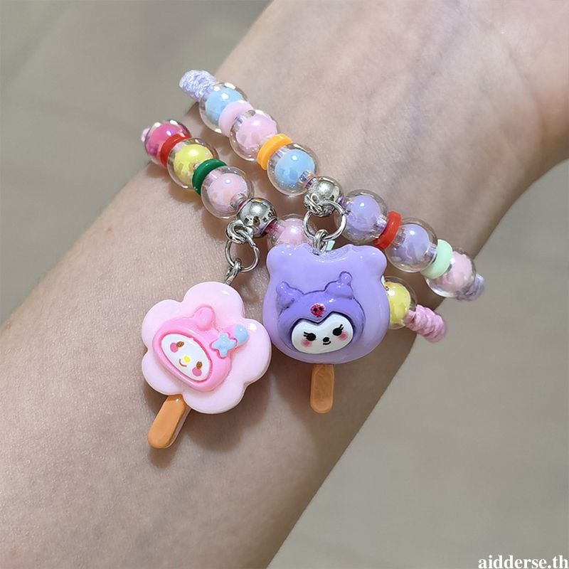 SANRIO สร้อยข้อมือ ลายการ์ตูนน่ารัก สามารถปรับได้ เครื่องประดับ สําหรับคู่รัก นักเรียน