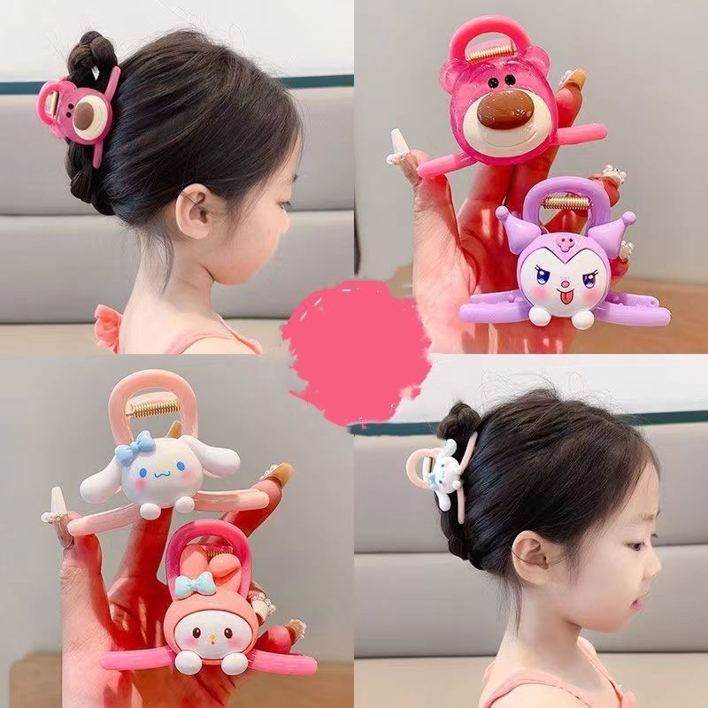 Sanrio กิ๊บติดผม การ์ตูนฉลาม Melody Kuromi อุปกรณ์เสริม สําหรับเด็กผู้หญิง
