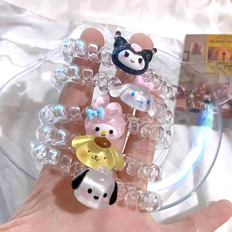 Sanrio ยางรัดผม ขนาดเล็ก น่ารัก เครื่องประดับผม สําหรับผู้หญิง