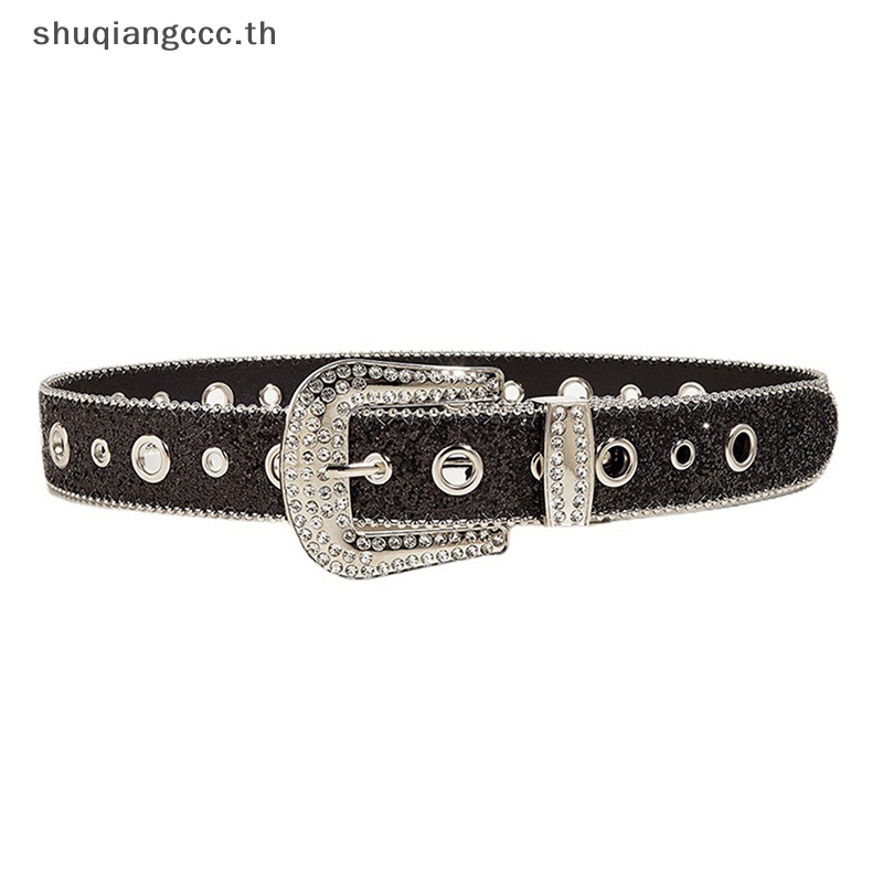 [ Shuqiangccc.th ] เข็มขัดคาดเอว ประดับเพชรคริสตัล สไตล์โกธิค สําหรับผู้ใหญ่