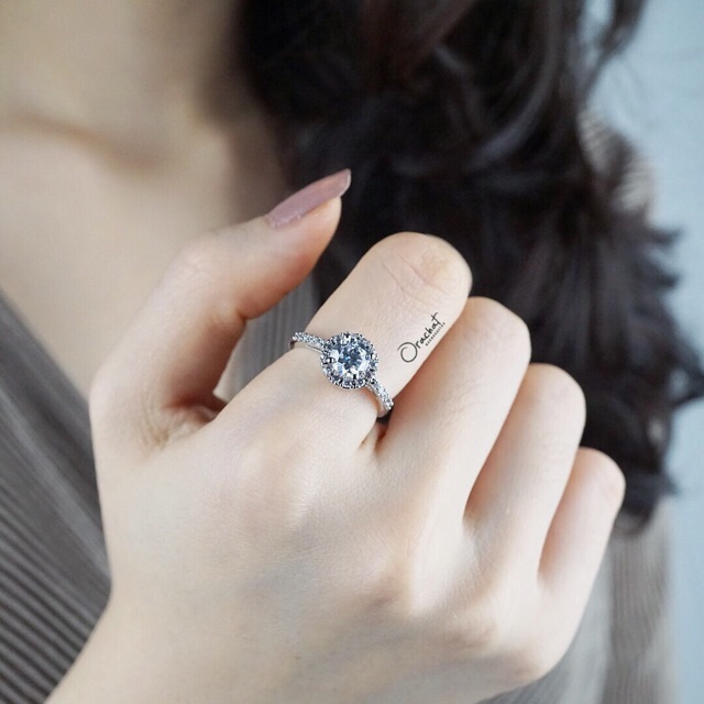 Siara S ring. (แหวนงานชุบทองคำขาว เพชร CZ)