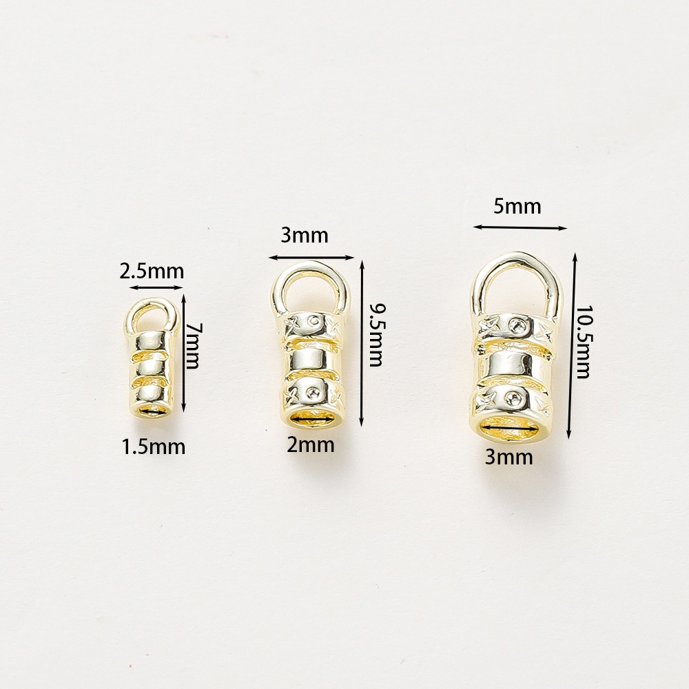 St.kunkka บักเกิล สีทองแท้ 18K ไม่ซีดจาง สําหรับทําจี้สร้อยคอ สร้อยข้อมือ DIY 10 ชิ้น ต่อถุง