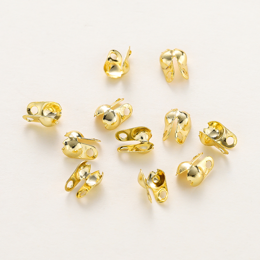 St.kunkka บักเกิลลูกปัด สีทอง 18K ไม่ซีดจาง สําหรับเชื่อมต่อสร้อยข้อมือ 50 ชิ้น