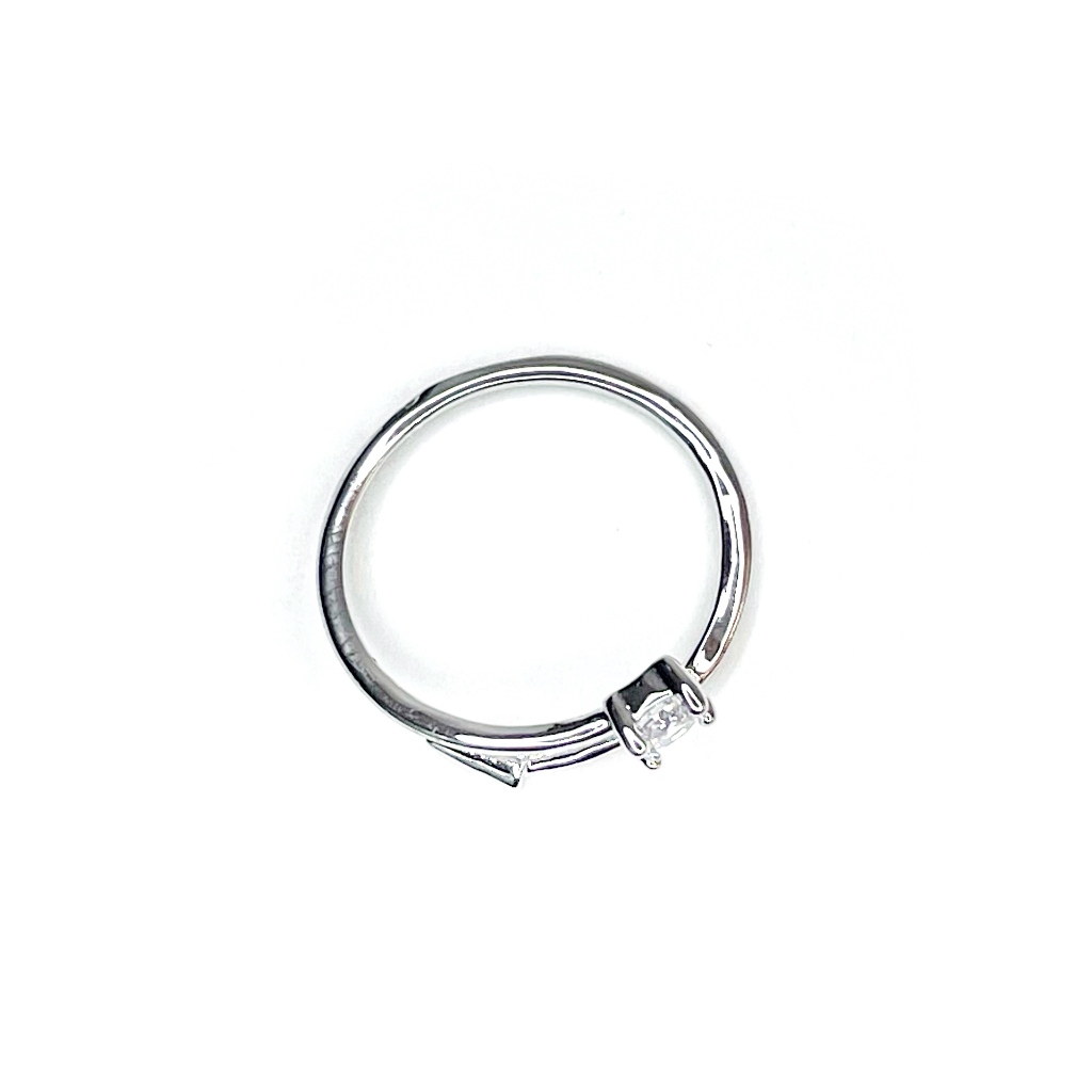 Stainless Steel Ring แหวนสแตนเลสแท้ 100% ฝังเพชร แหวนปรับขนาดได้  รับประกันสินค้า [สินค้ารุ่น S31]