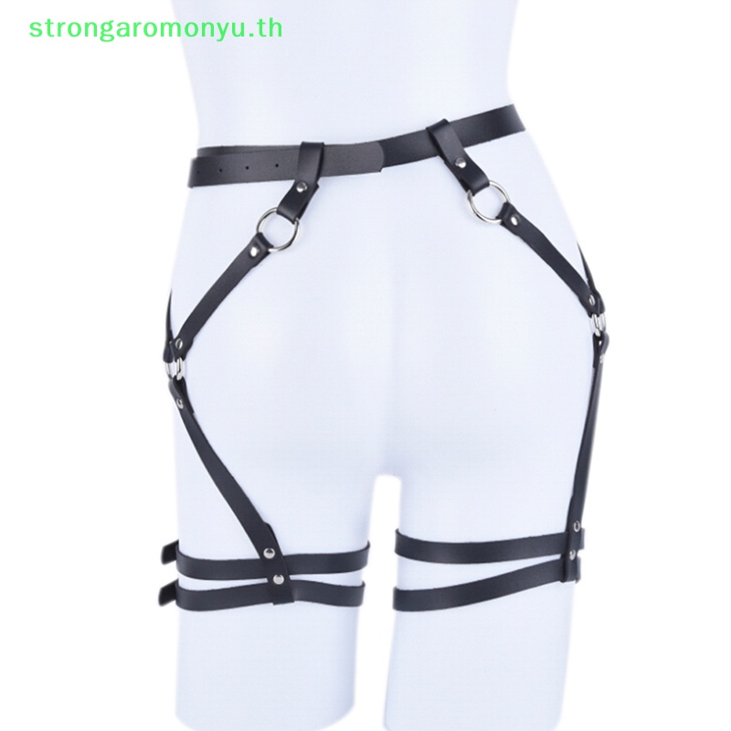 Strongaromonyu สายรัดถุงเท้าหนัง สายรัดตัว เร้าอารมณ์ ชุดชั้นในกรง สไตล์โกธิค สําหรับผู้หญิง
   Th
