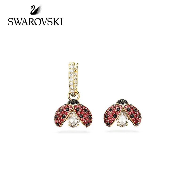 Swarovski Idyllia ต่างหูรูปเต่าทอง แฟชั่นฤดูใบไม้ร่วง ฤดูหนาว