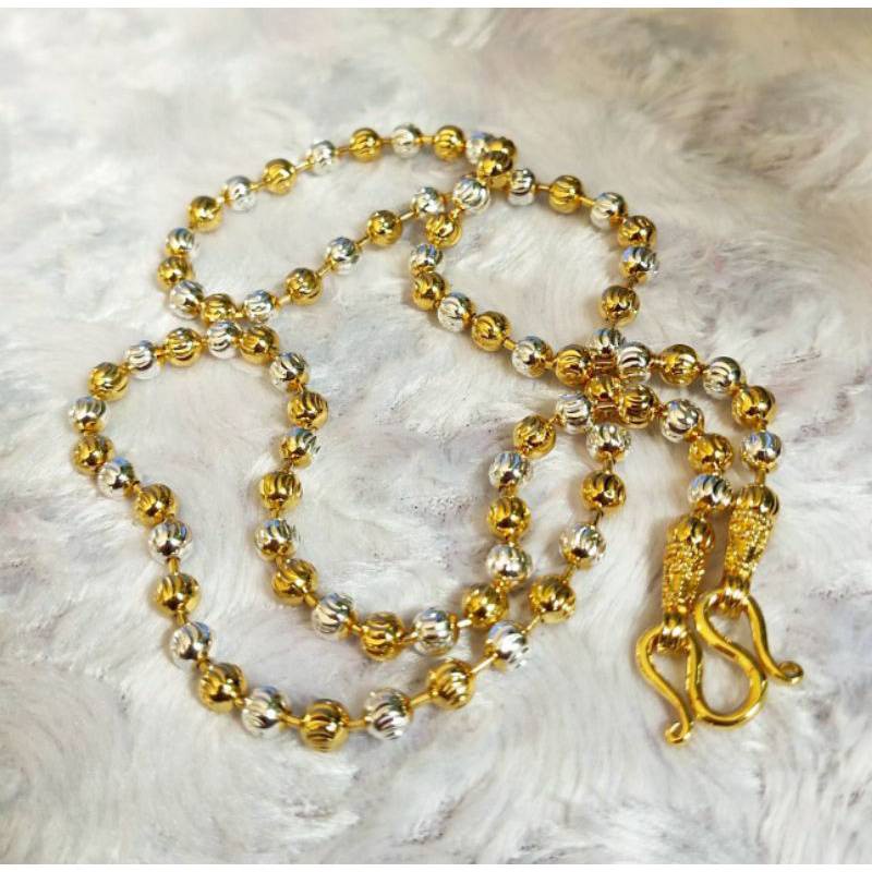 THAIJY15  k130 สร้อยคอ 2 กษัตริย์ **ขนาด 3 มิล** หุ้มทอง24k เหมือนแท้ ไม่แพ้ ไม่ลอก ไม่ดำ