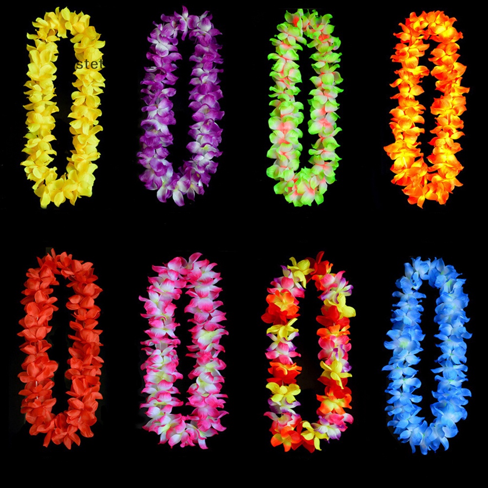 Ta พวงมาลัยดอกไม้ปลอม ผ้าไหม สไตล์ฮาวาย 8 สี สําหรับเต้นรํา ปาร์ตี้ TH