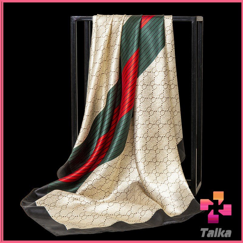 Taika ผ้าพันคอ ผ้าคลุมไหล่ สไตล์โบฮีเมียน ไหล่ ผ้าพันคอ  silk scarf