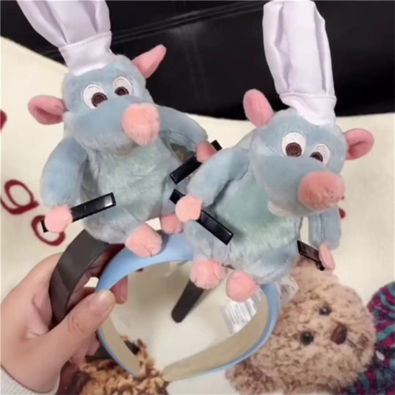 Tiktok Sanrio Ratatouille ที่คาดศีรษะ ตุ๊กตา ผ้ากํามะหยี่ขนนิ่ม กว้าง ของขวัญ สําหรับล้างหน้า